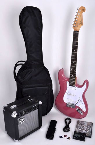 Electric Guitar Package SX EG1K BGMY Pink w/GA1065 ( Guitar Kits ) รูปที่ 1