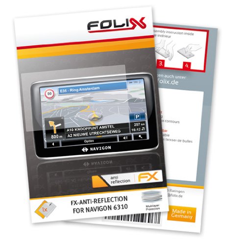 FoliX FX-ANTIREFLEX Antireflective screen protector for Navigon 6310 / Navigon6310 - Anti-glare screen protection! รูปที่ 1