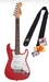 รูปย่อ Squier by Fender Mini, Rosewood Fretboard Combo with Levy Nylon Strap, Guitar Strings, Polishing Cloth, and Pick Card - Torino Red ( Guitar Kits ) รูปที่1