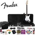 Squier by Fender Stop Dreaming, Start Playing: Classic Black SE Special Strat with Squier SP-10 Amp & Upgrade Pack - Includes: Fender/ GO-DPS 12 Pack Pick Sampler (Part# DPS-FN-SAMPLER), Squier Strings, Fender String Winder, Fender String Cleaner, Fender Polishing Kit & MBT Hard Case) ( Squier by Fender guitar Kits ) )