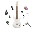 Legacy Solid Body Electric Guitar, White, w Accessory Bundle ( Guitar Kits )