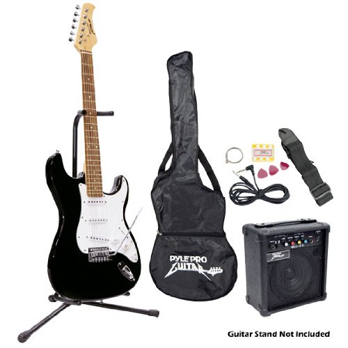 Pyle-Pro PEGKT15B Electric Guitar Pack, Black ( Guitar Kits ) รูปที่ 1