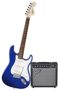 Squier by Fender Stop Dreaming-Start Playing Set: Affinity Special w/ Fender 15G Amplifier, Metallic Blue ( Guitar Kits )