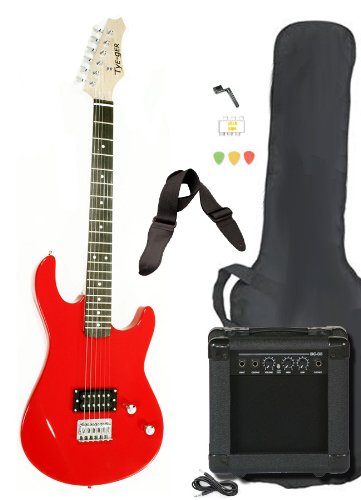 Full Size Red Electric Guitar with Amp, Case and Accessories Pack Beginner Starter Package ( Guitar Kits ) รูปที่ 1