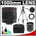 Vivitar 500mm f/6.3 Series 1 Multi-Coated Mirror Lens with 2x Teleconverter (=1000mm) + Tripod + Case + Accessory Kit for Nikon D40, D60, D90, D300, D300s, D3, D3x, D7000, D3000, D3100, D3s & D5000 Digital SLR Cameras ( Vivitar Lens )