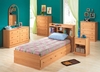 รูปย่อ Twin Size Mates Bed with Bookcase Headboard in Oak Finish  รูปที่2