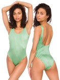 Swimsuit American Apparel The Stripe Malibu Swimsuit (Type one Piece)