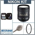 Nikon 16mm - 85mm f/3.5-5.6G AF-S DX ED (VR) Vibration Reduction Lens Kit, U.S.A. Warranty, with Tiffen 67mm UV Wide Angle Filter, Professional Lens Cleaning Kit, Adorama Hurricane Blower ( Nikon Lens )