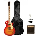 Barcelona LP Style Full Size Electric Guitar Set with 10 Watt Amp - Cherry Sunburst ( Barcelona guitar Kits ) )