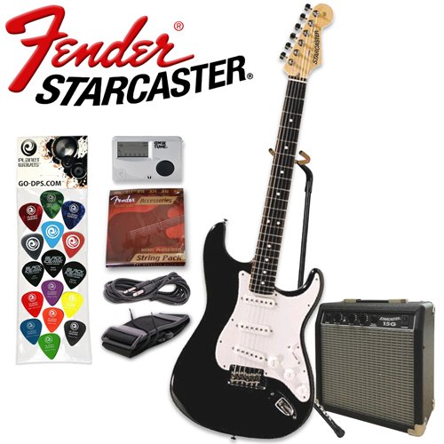 Fender Starcaster Electric Guitar, black ( Guitar Kits ) รูปที่ 1