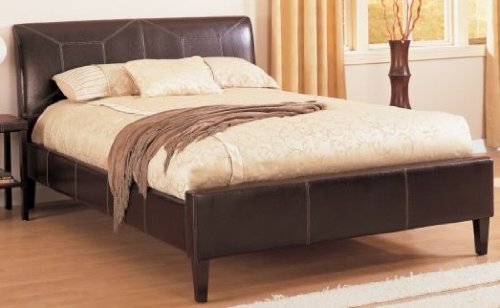 Queen Size Platform Bed Leatherette  รูปที่ 1