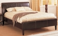 Queen Size Platform Bed Leatherette 