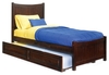 รูปย่อ Twin Size Platform Bed with Footboard Antique Walnut Finish  รูปที่3