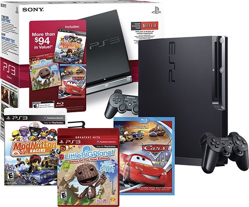 Sony - PlayStation 3 (160GB) with LittleBigPlanet, ModNation Racers and Cars ( Sony PS3 Console ) รูปที่ 1