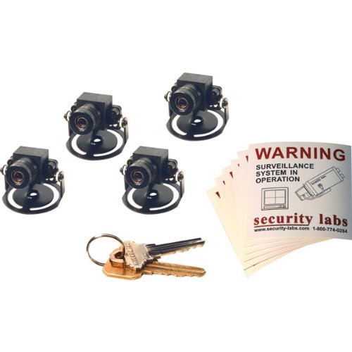 Security Labs SLC-128-4P Black/White Camera Savings Pack ( CCTV ) รูปที่ 1