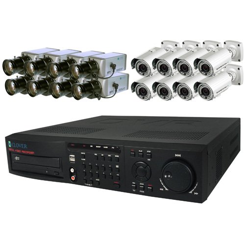 Clover Electronics PAC16515 Clover CDR16\50, 8 HDC150, 8 Z570, with 16 CH DVR, 8 12V DC Camera and 8 130FT IR Range Camera ( CCTV ) รูปที่ 1