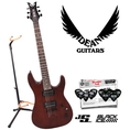 Dean Vendetta XM Satin Natural (VNXM-SN) Electric Guitar with Ultra Stand & Planet Waves 12-Pick Shredder Pack 