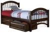 รูปย่อ Twin Size Windsor Style Platform Bed with Footboard Antique Walnut Finish  รูปที่2