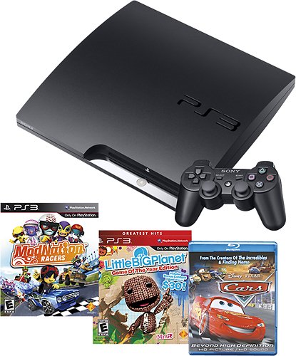Sony - PlayStation 3 (160GB) with LittleBigPlanet, ModNation Racers and Cars ( Sony PS3 Console ) รูปที่ 3