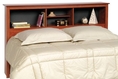 Cherry Finish Queen Size Storage Headboard 