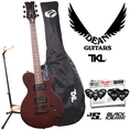 Dean EVO XM Satin Natural (EVOXM-SN) Electric Guitar with Ultra Stand, Planet Waves 12 Pick Shredder Pack & TKL Gig Bag 