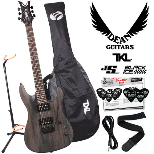 Dean Vendetta XM with Tremolo (VNXMT-TBKS), Transparent Black Satin Electric Guitar Kit - Includes: Dean Guitar Cable, Planet Waves Guitar Strap, Planet Waves 12-Pick Shredder Pack, Ultra Stand & TKL Gig Bag  รูปที่ 1