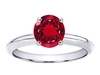 รูปย่อ 1.60 cttw Created Ruby Solitaire Engagement Ring - 14kt White or Yellow Gold รูปที่1