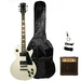 รูปย่อ Barcelona LP Style Full Size Electric Guitar Set with 10 Watt Amp - White ( Barcelona guitar Kits ) ) รูปที่1