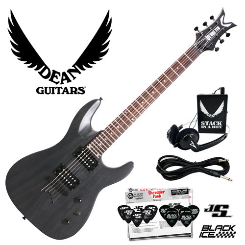 Dean Vendetta XM Transparent Black Satin (VNXM-TBKS) Electric Guitar with Planet Waves 12-Pick Shredder Pack, Guitar Cable & Dean S-Box! ( Guitar Kits ) รูปที่ 1