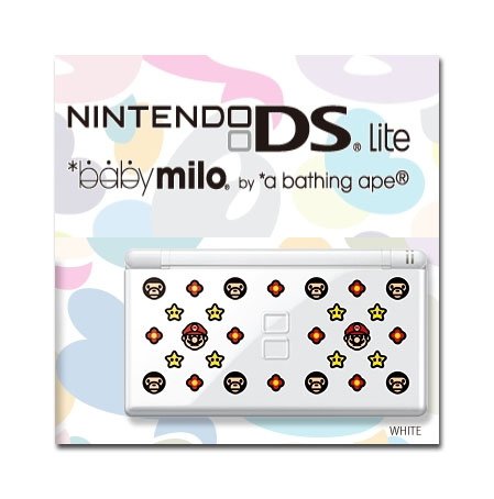 Nintendo DS Lite (Japanese) - Mario/Bathing APE Baby Milo Limited Edition WHITE Collector's System ( NDS Console ) รูปที่ 3