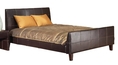 Eastern King Modus Torino Faux Leather Upholstered Modern Platform Bed in Rich Chocolate 