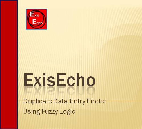 ExisEcho, uses fuzzy logic to discover data duplications   รูปที่ 1