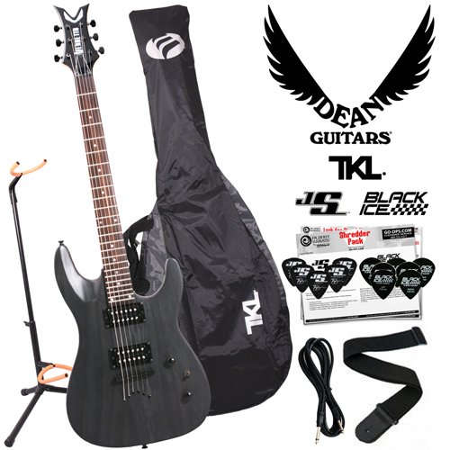 Dean Vendetta XM Transparent Black Satin (VNXM-TBKS) Electric Guitar Kit with Gig Bag - Includes: Dean Guitar Cable, Planet Waves Guitar Strap, Planet Waves 12-Pick Shredder Pack, Ultra Stand & TKL Gig Bag  รูปที่ 1