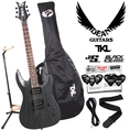 Dean Vendetta XM Transparent Black Satin (VNXM-TBKS) Electric Guitar Kit with Gig Bag - Includes: Dean Guitar Cable, Planet Waves Guitar Strap, Planet Waves 12-Pick Shredder Pack, Ultra Stand & TKL Gig Bag 