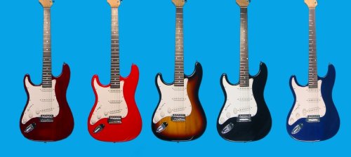 Premium Left Handed Electric Guitar Package ( Denstone guitar Kits ) ) รูปที่ 1