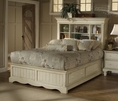 Wilshire White King Size Bookcase Bed With Storage 