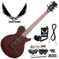 Dean EVO XM Satin Natural (EVOXM-SN) Electric Guitar with SignaFlex Guitar Cable, Planet Waves 12-Pick Shredder Pack & Dean S-Box! 