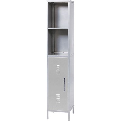 American Furniture Alliance Locker Storage Tower Left, Navy Blue Panel Only (steel bed) รูปที่ 1