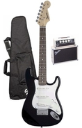 Fender® Squier® Children's Electric Guitar Package - Black ( Guitar Kits )