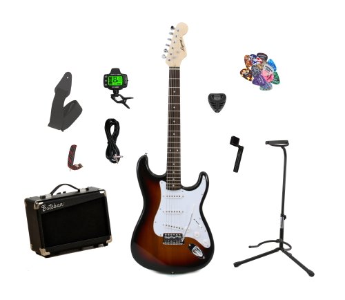 Legacy Solid Body Electric Guitar, Sunburst, w Accessory Bundle and Bonus 10W Amp ( Legacy guitar Kits ) ) รูปที่ 1