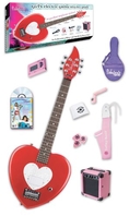 Daisy Rock Debutante Heartbreaker Short Scale Electric Guitar Starter Pack, Red Hot Red ( Daisy Rock guitar Kits ) )