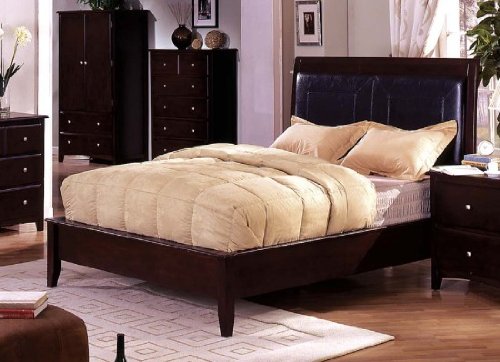 Queen Size Cappuccino Platform Bed  รูปที่ 1