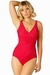 รูปย่อ Swimsuit Miraclesuit Must Haves Oceanus Berry Soft Cup Swimsuit (Type one Piece) รูปที่2