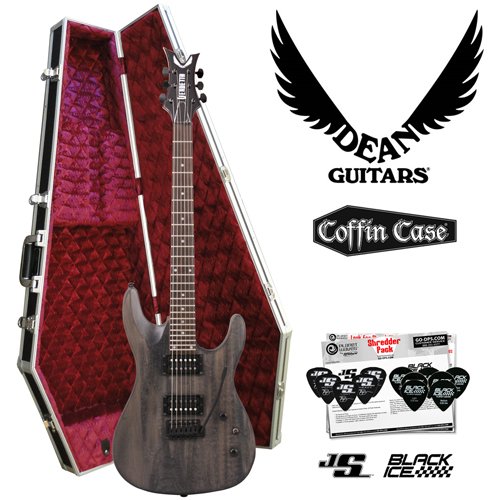 Dean Vendetta XM with Tremolo Trans-Black Satin Electric Guitar (VNXMT-TBKS) with Planet Waves 12-Pick Shredder Pack & DL125 Coffin Case ( Guitar Kits ) รูปที่ 1