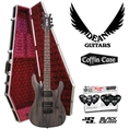 Dean Vendetta XM with Tremolo Trans-Black Satin Electric Guitar (VNXMT-TBKS) with Planet Waves 12-Pick Shredder Pack & DL125 Coffin Case ( Guitar Kits )