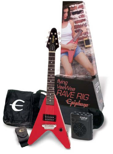 Epiphone Flying Veewee Rave Rig, Includes 1/2-Sized Guitar, Red ( Epiphone guitar Kits ) ) รูปที่ 1