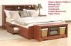 รูปย่อ Cherry Finish Queen Size Storage Headboard  รูปที่2