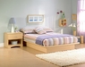 รูปย่อ Contemporary Style Natural Maple Finish Platform bed 54" & moulding  รูปที่2