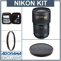 Nikon 16mm - 35mm f/4.0 AF-S ED (VR-II) Vibration Reduction Wide Angle Autofocus Zoom Lens Kit - U.S.A. Warranty - with Tiffen 77mm UV Wide Angle Filter, Professional Lens Cleaning Kit, Slip On Lens Cap Wide Angle Filters, ( Nikon Lens ) รูปที่ 1