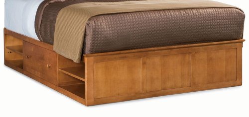 Full American Drew Sterling Pointe Underbed Storage Platform Bed in Maple Finish  รูปที่ 1